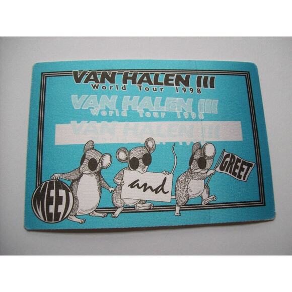 Van Halen Backstage Pass Vintage Original Meet And Greet 1998 Hard Rock Eddie - Picture 2 of 3